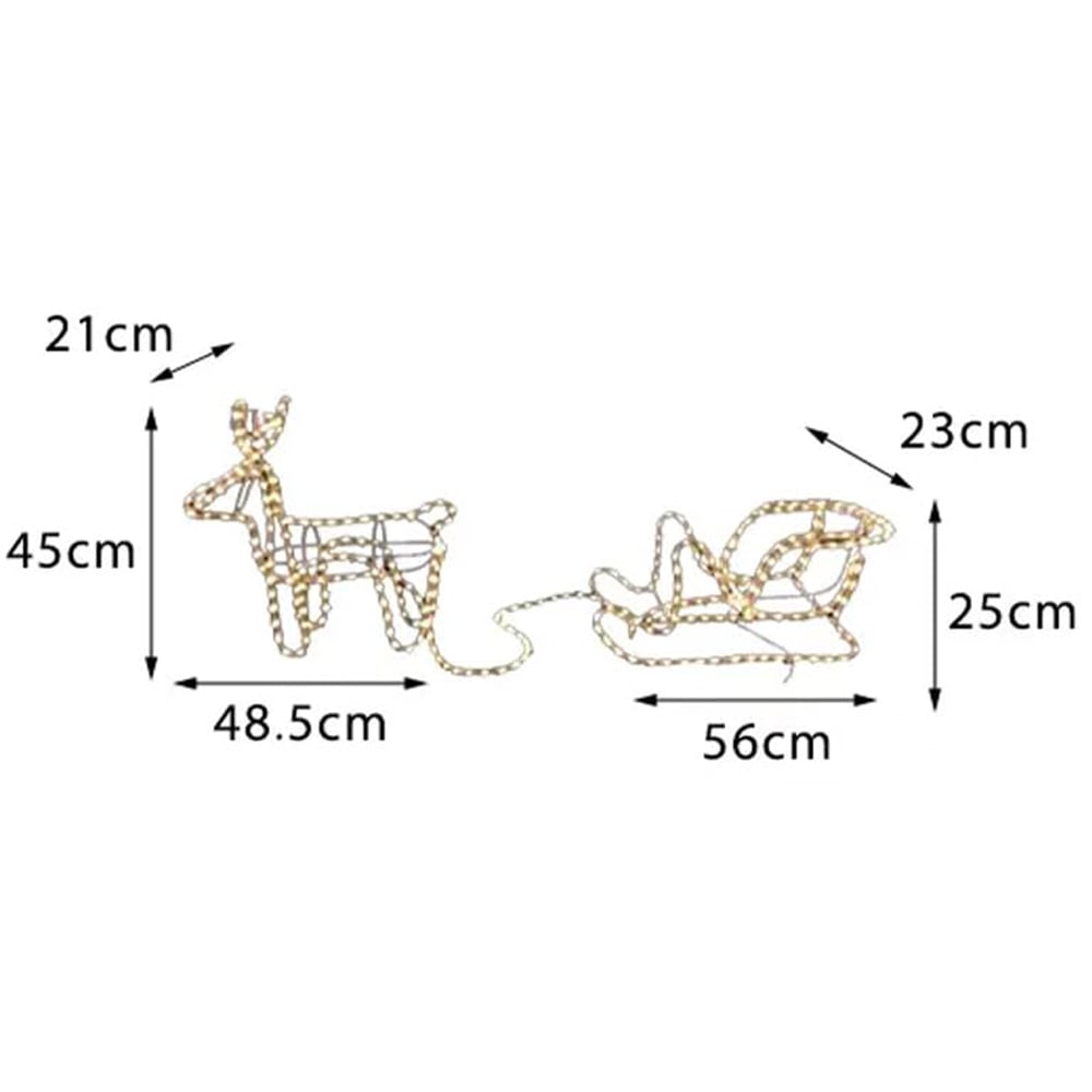 Marco Paul Warm white LED Reindeer and Sleigh Rope Light Image 4
