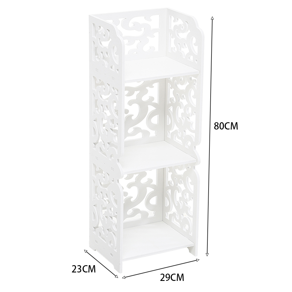 Living and Home 3-Tier White Storage Display Shelving Image 4