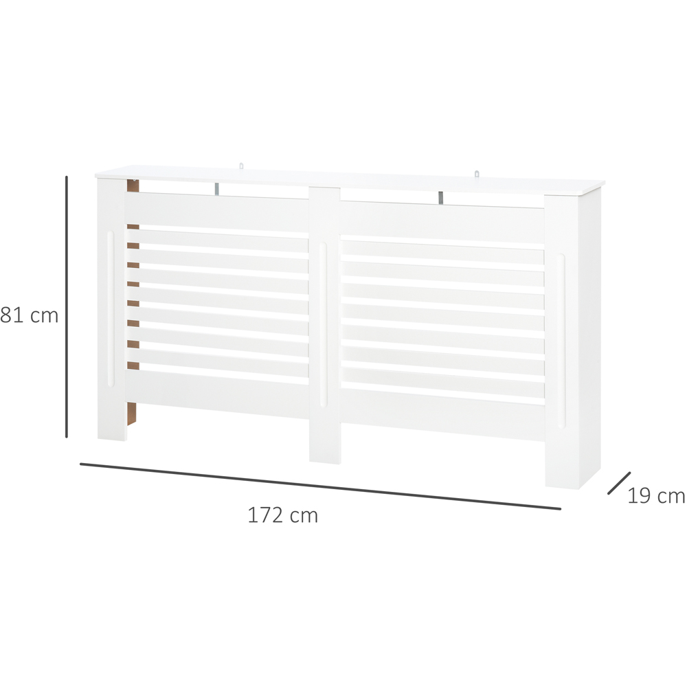 Portland White Slatted Grill Radiator Cover Medium Image 9