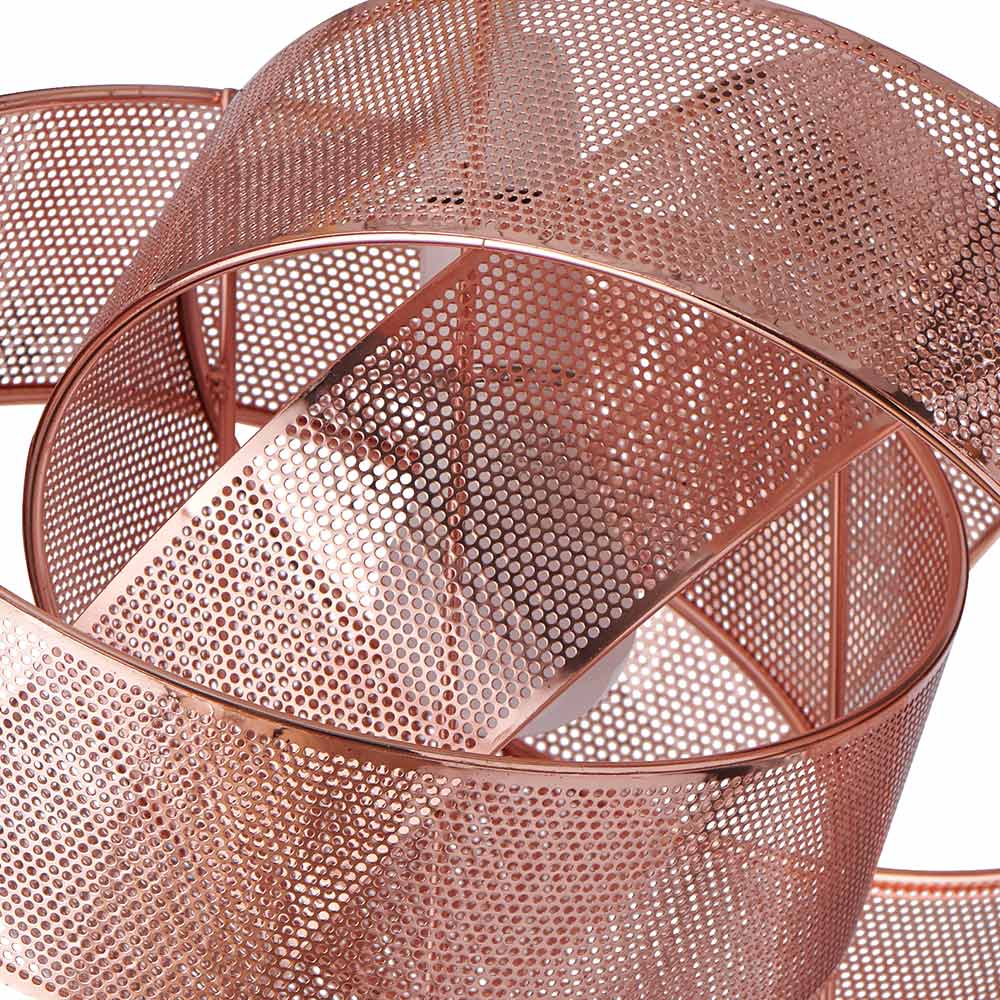 Wilko Copper Interlocking Perforated Light  Shade Image 4