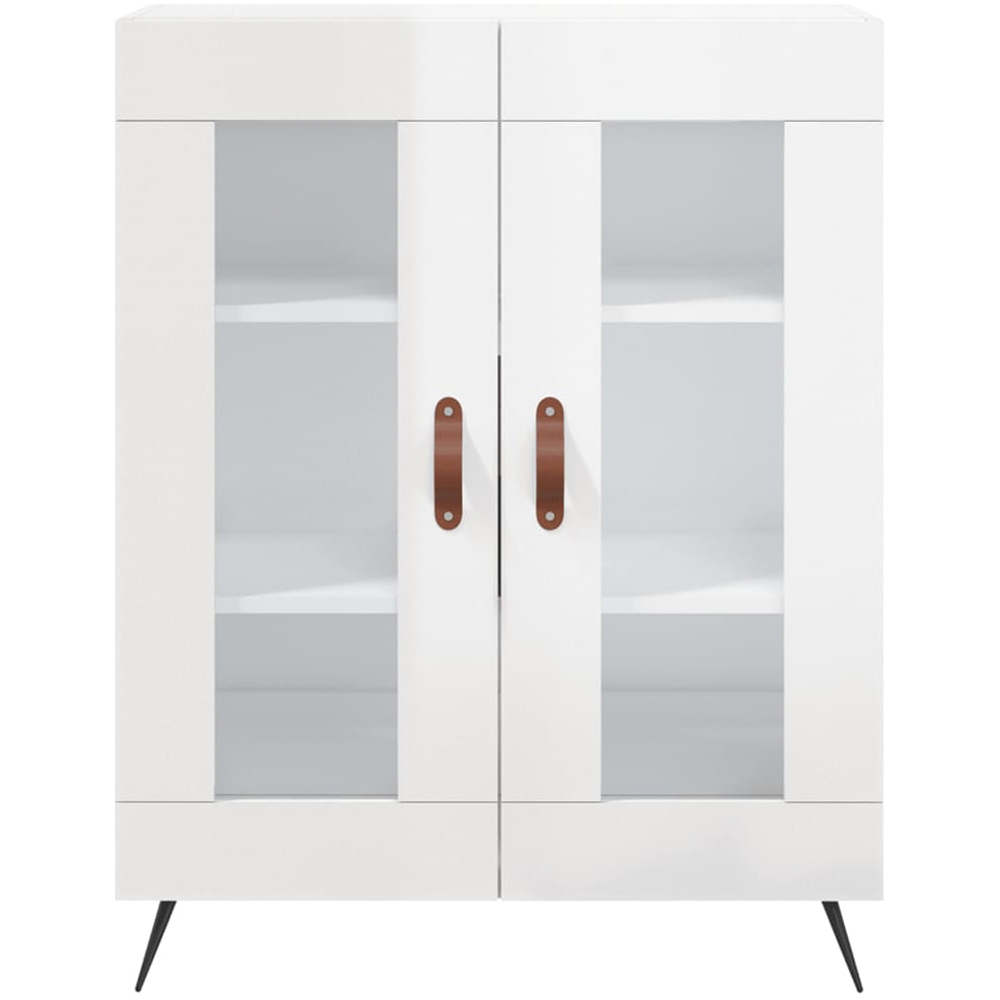 vidaXL 2 Door High Gloss White Sideboard Image 5