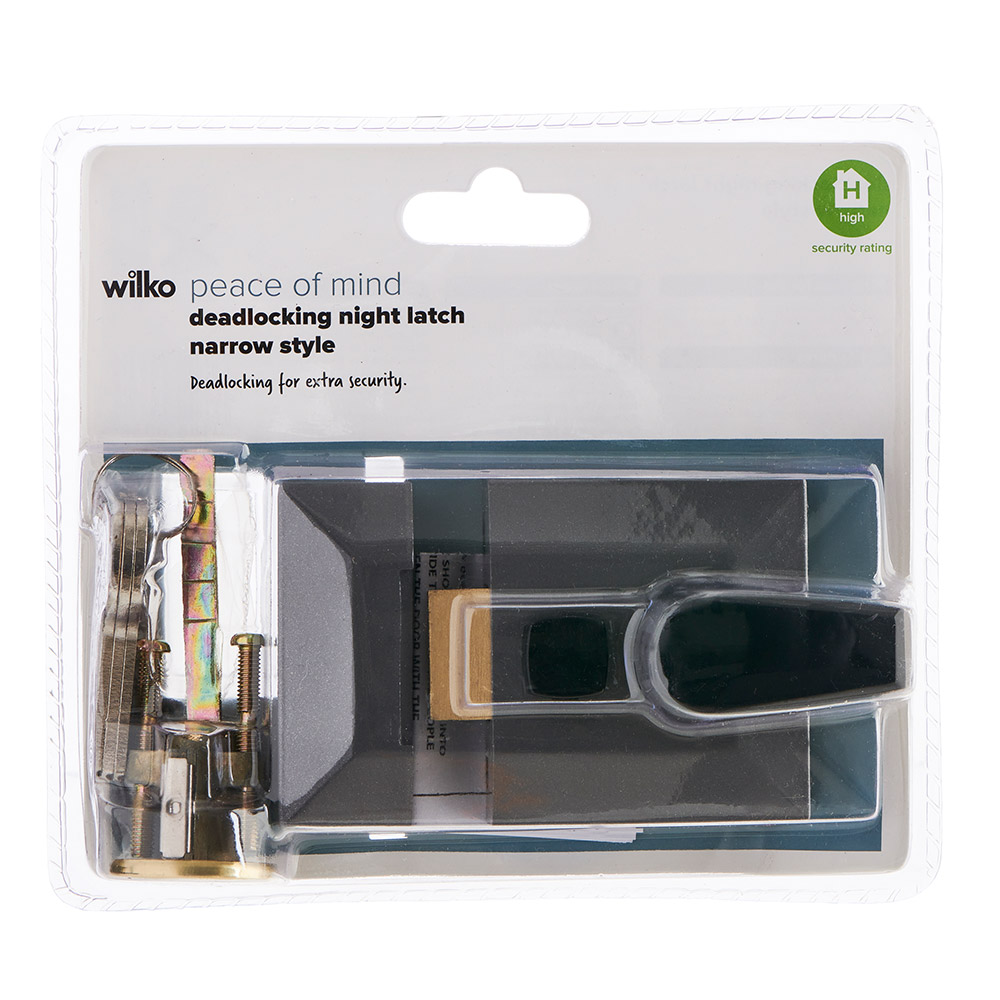 Wilko Narrow Style Deadlocking Night Latch Image 4