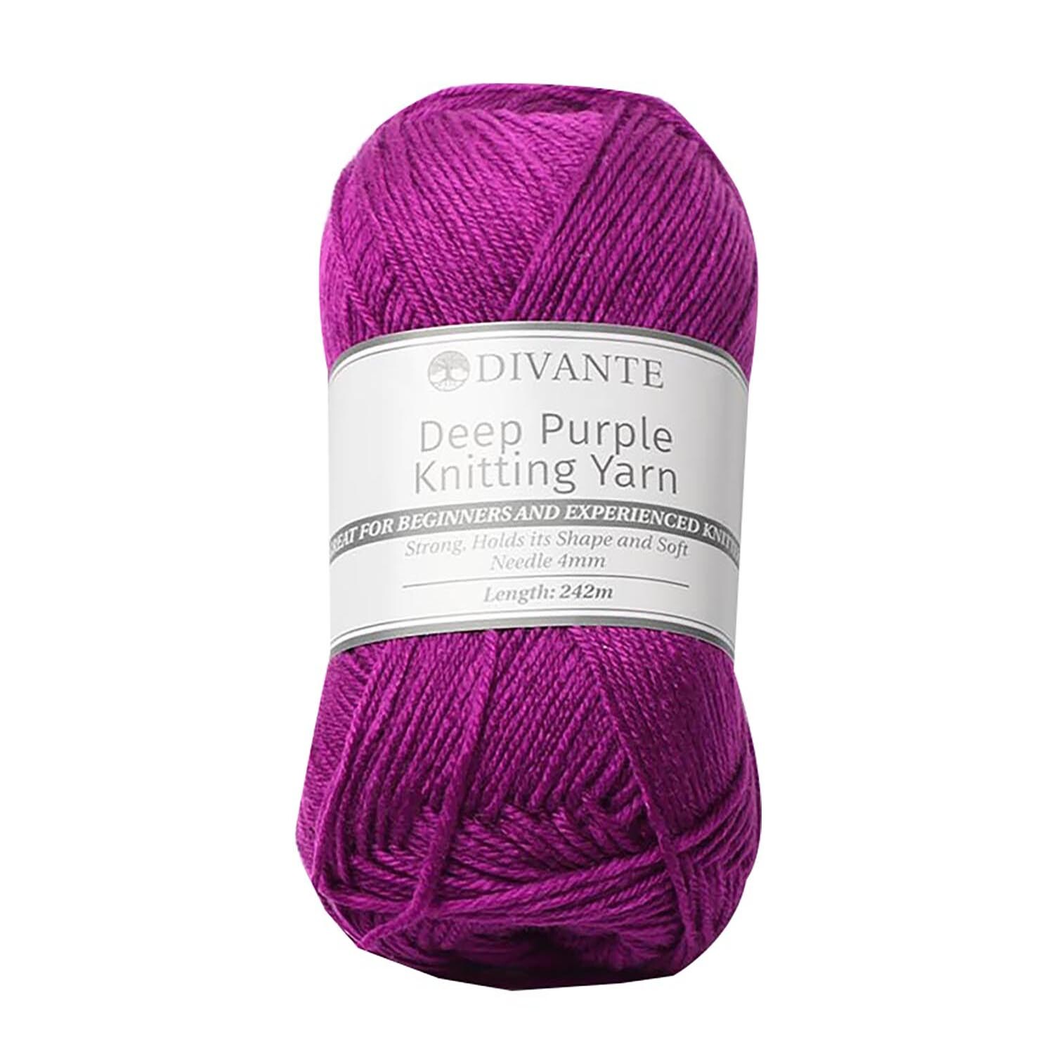 Divante Basic Knitting Yarn - Deep Purple Image