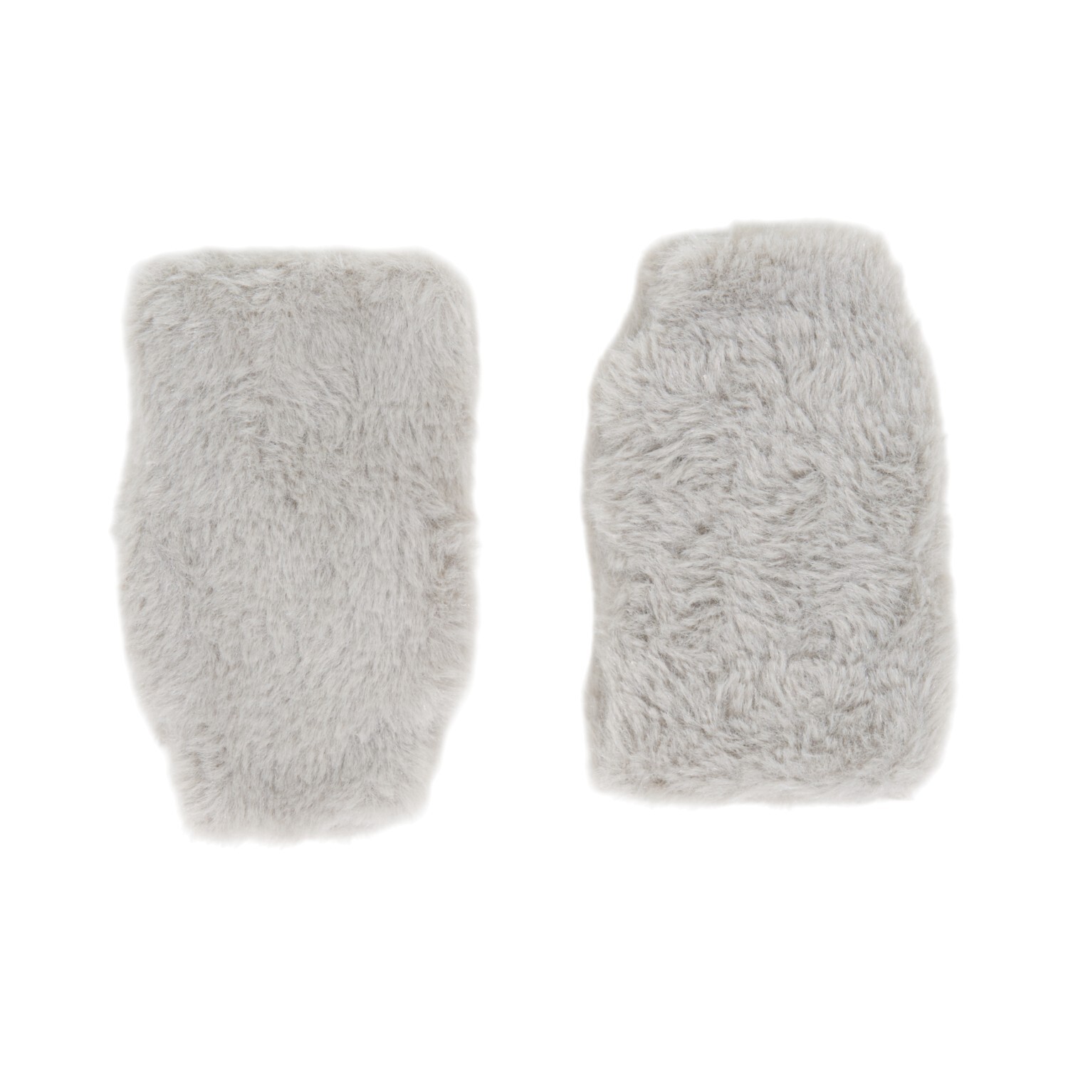 Hand Warmers with Fluffy Covers Light Grey Image 2