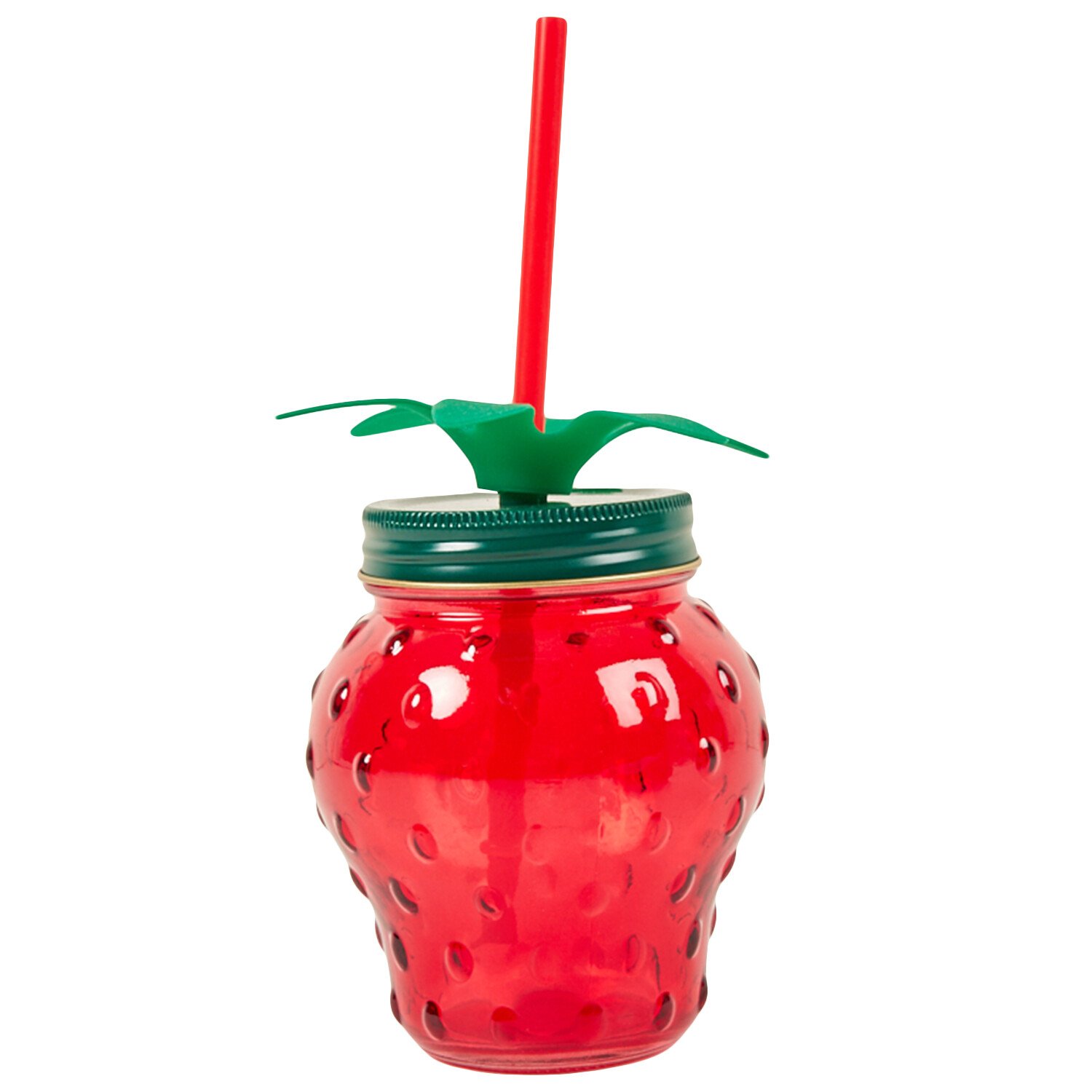 Strawberry Drinking Jar - Red Image 1