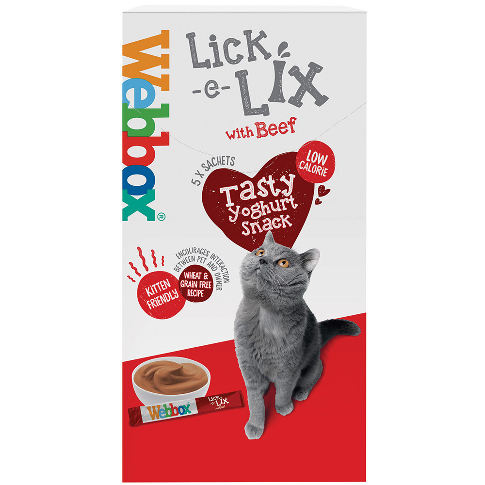 Webbox Beef Lick-e-Lix Cat Meaty Treat 5 Pack Image
