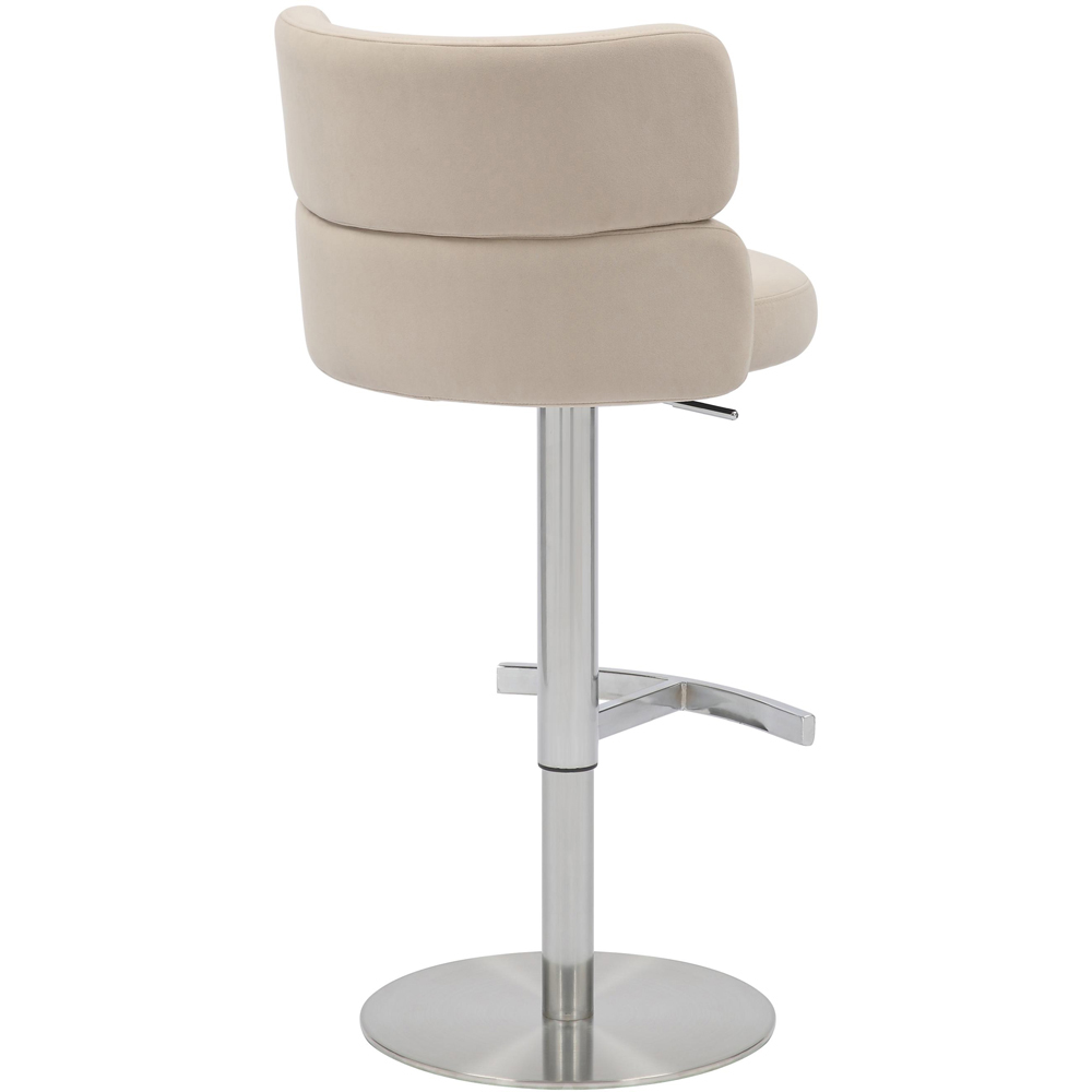 Portland Luna Cream Adjustable Swivel Bar Stool Image 4
