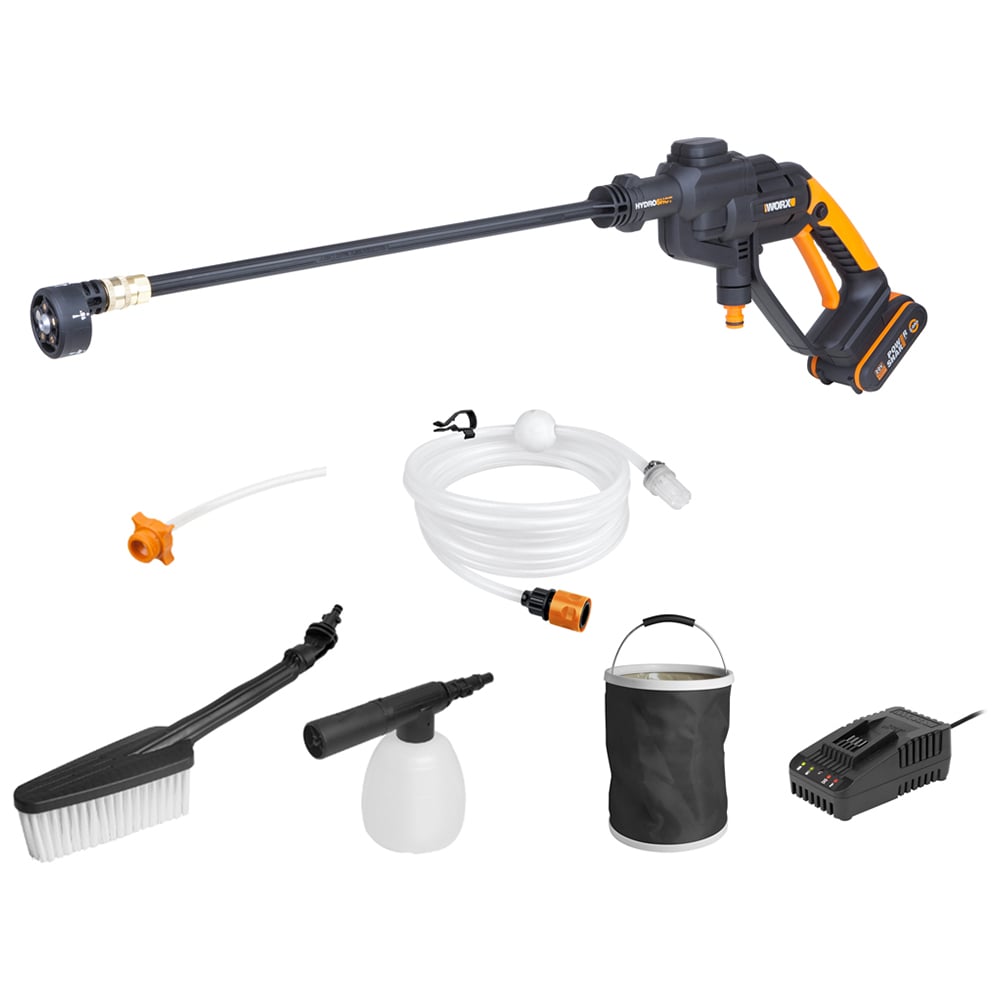 Worx HydroShot WG620E.2 20V Cordless Pressure Cleaner 24Bar Image 1