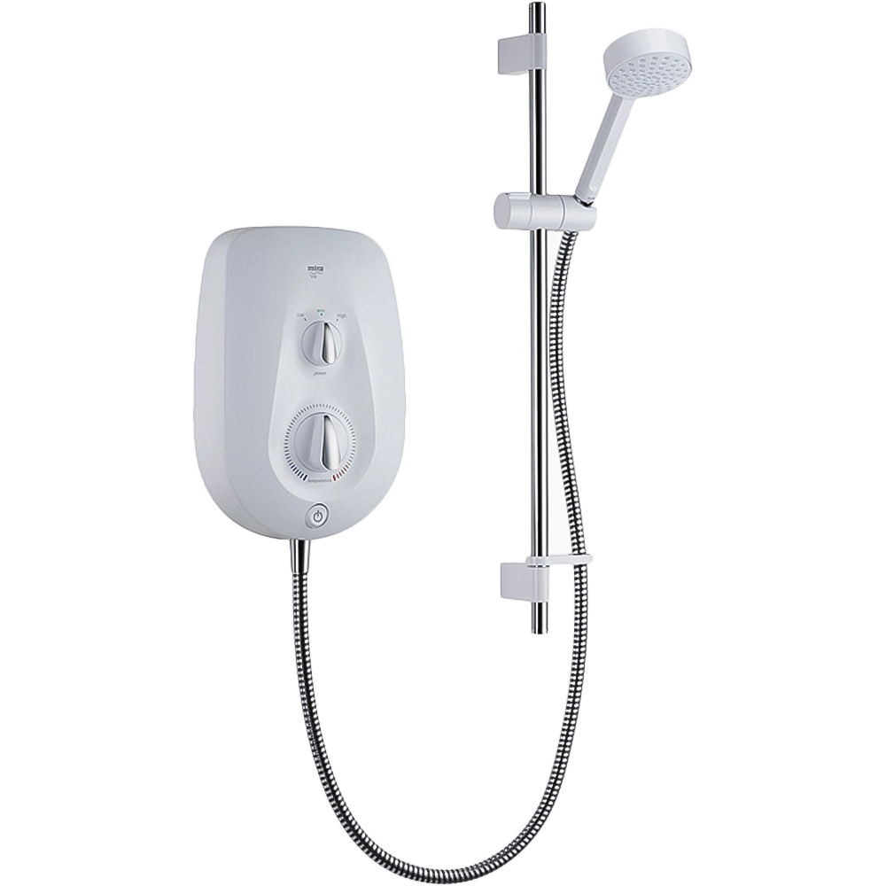 Mira Vie White and Chrome Electric Shower 9.5kW Image 1