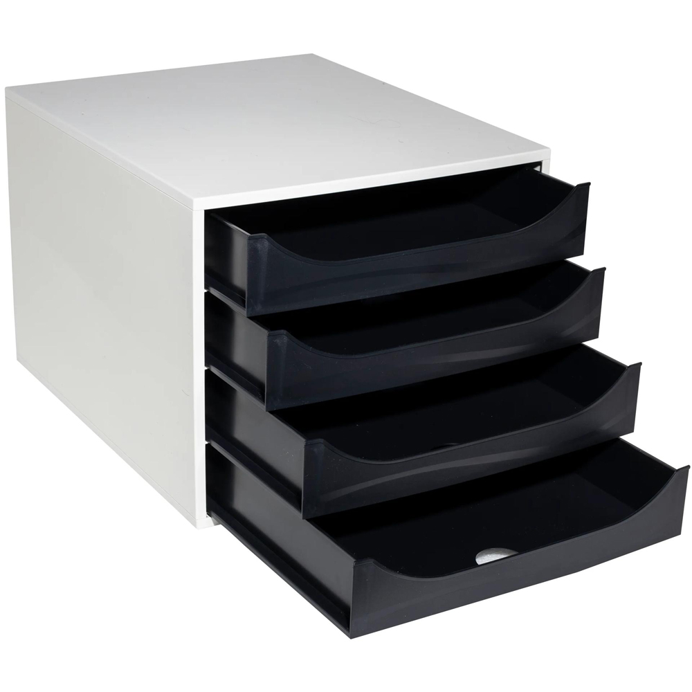 Exacompta EcoBox Office 4 Drawer Black Desk Organiser Image 4