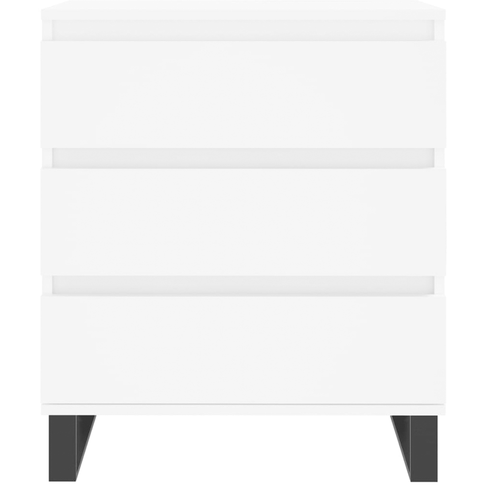 vidaXL 3 Drawer White Small Sideboard Image 5