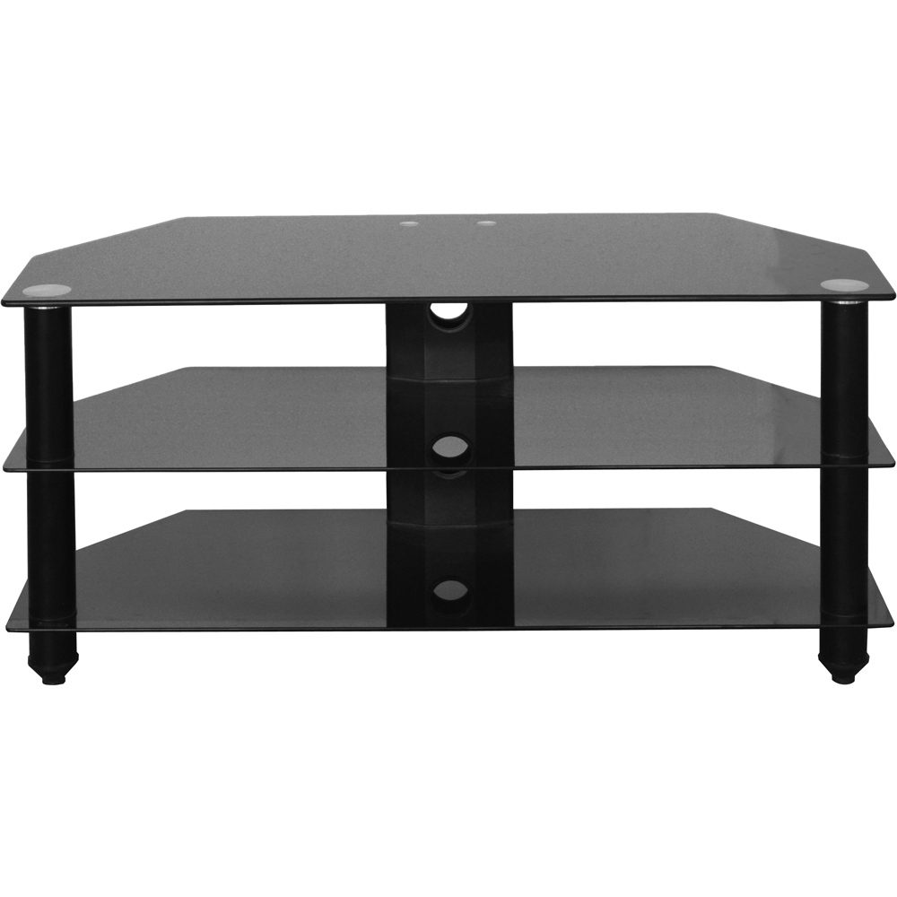 Seconique Bromley Black Glass TV Stand Image 6