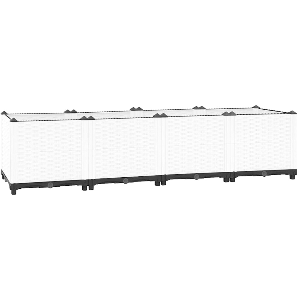 vidaXL Grey Plastic Raised Garden Bed 38 x 160 x 40cm Image 1