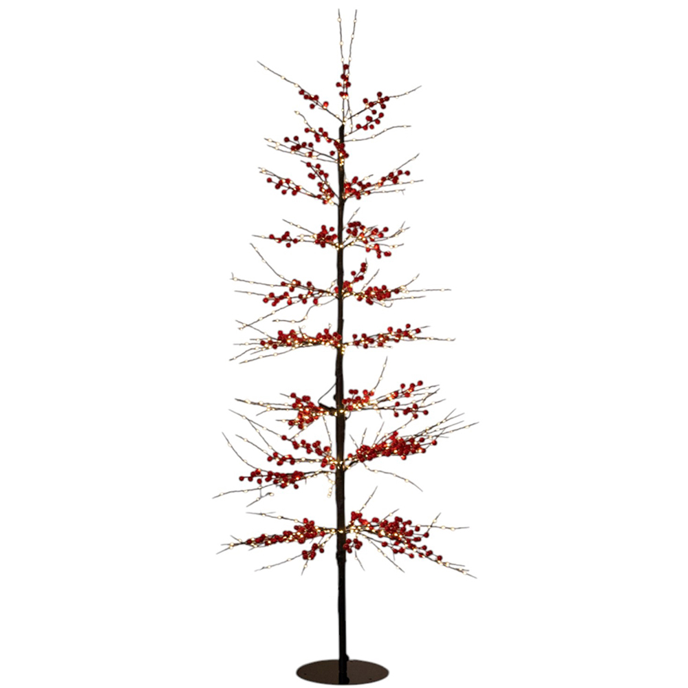 Samuel Alexander Pre-Lit Berries Christmas Twig Tree 5ft Image 1