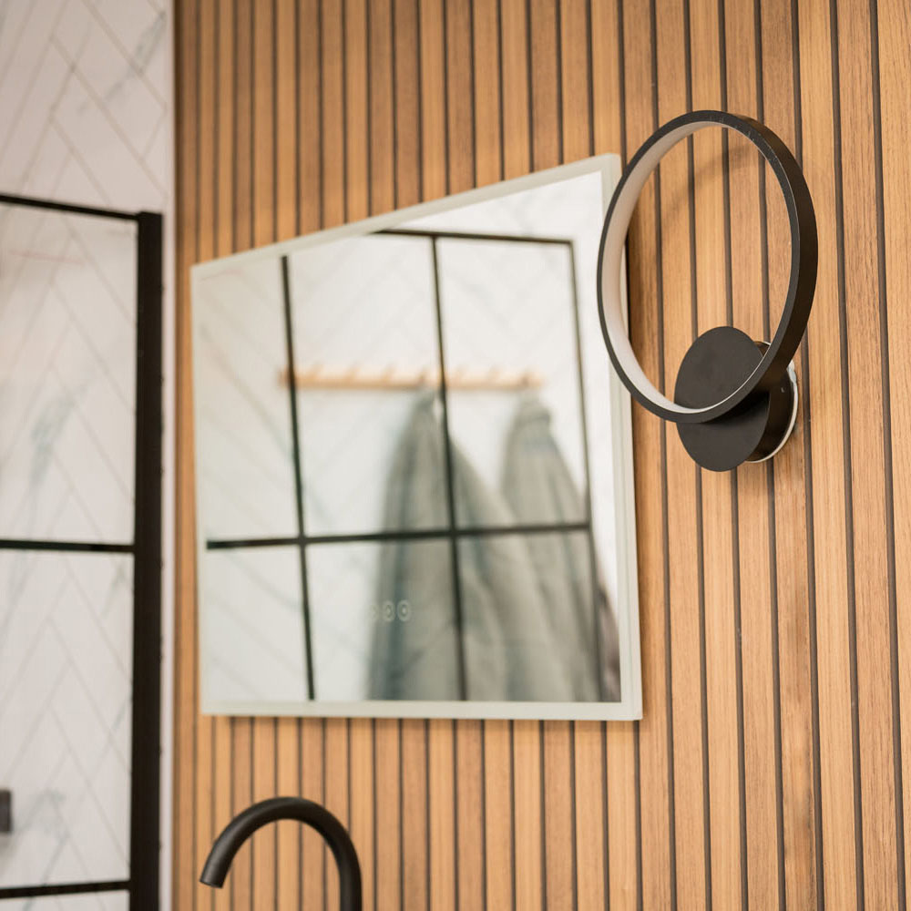 ValueLights Infinity Black Circle Integrated LED Wall Light Image 7