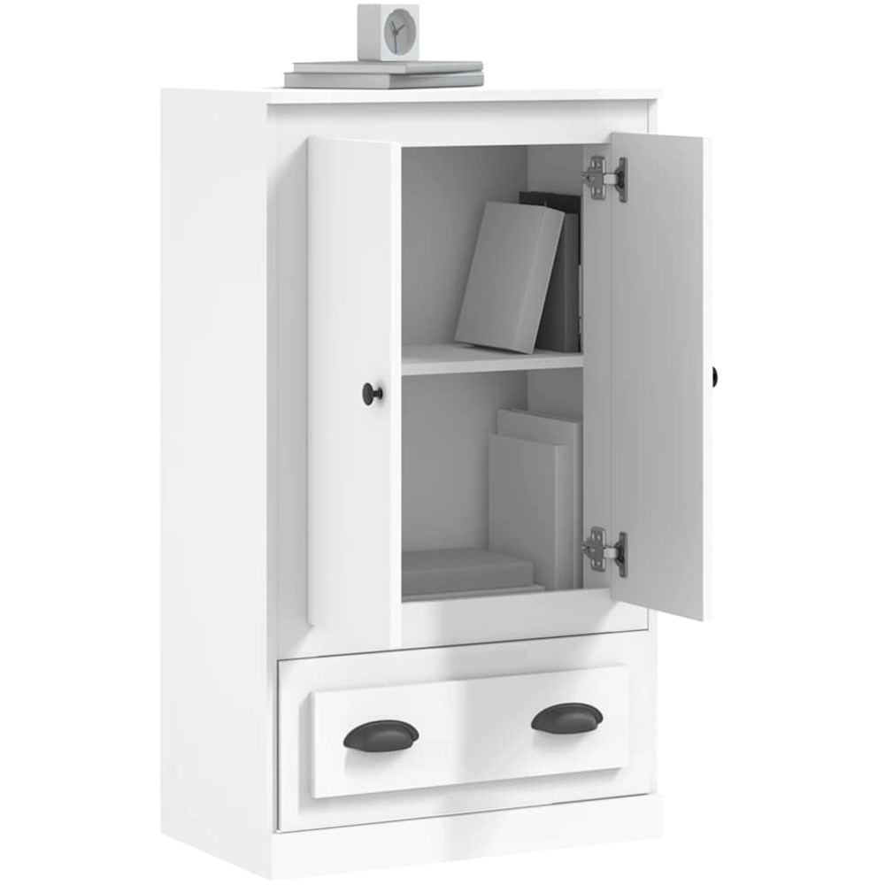 vidaXL 2 Door Single Drawer White Highboard Image 5