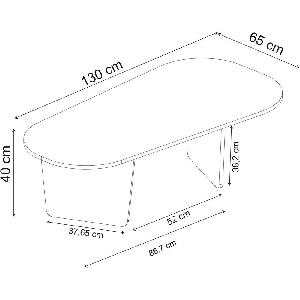 Decortie Ovalis Natural Oak Coffee Table Image 6