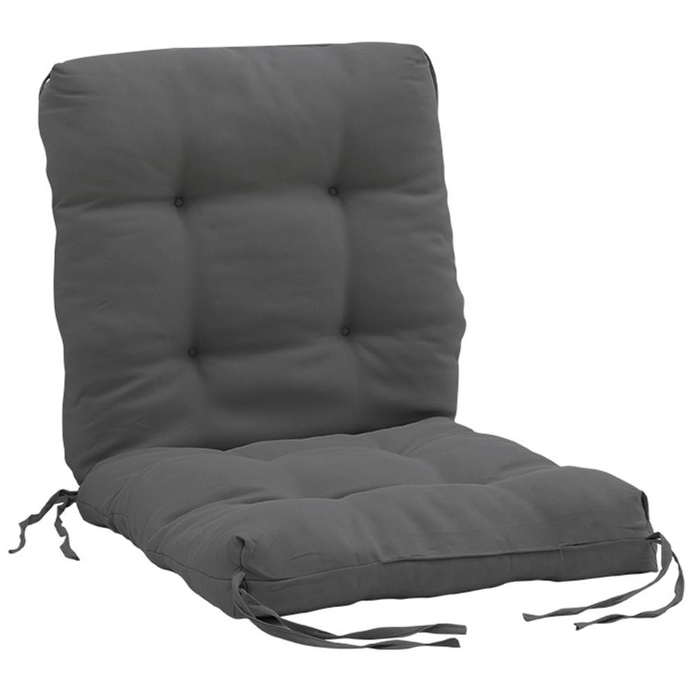Living and Home Dark Grey Deep Seat Lawn Chair Cushion Image 1