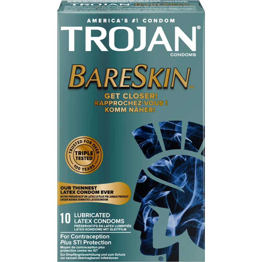 Trojan BareSkin Lubricated Condoms 10 Pack Image 2