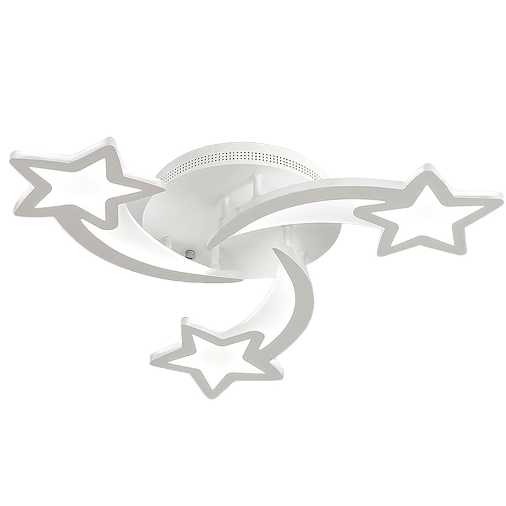 Living and Home 3 White Shooting Star LED Ceiling Light Image 1