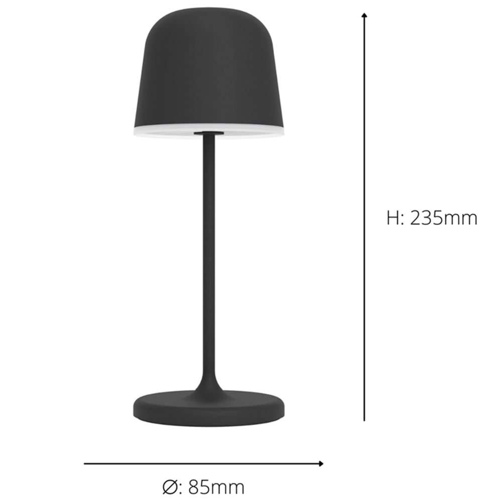 EGLO Mannera-S LED Black Portable Table Light Image 4