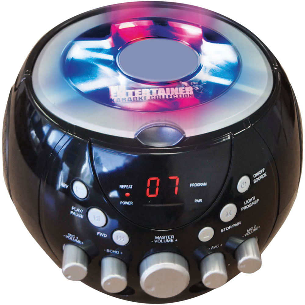 Mr Entertainer Black CDG Boombox Karaoke Machine with Bluetooth Image 2
