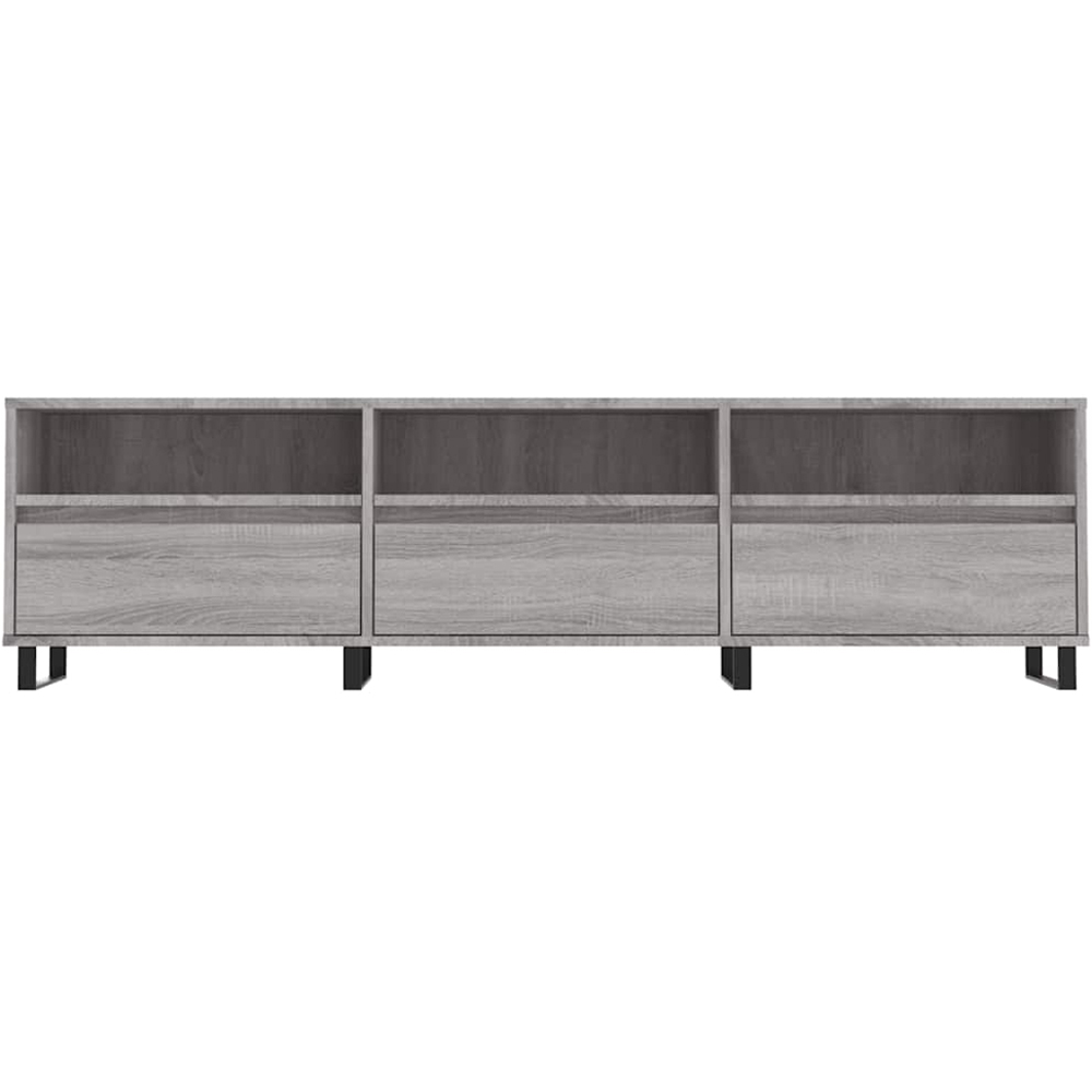 vidaXL 3 Door 3 Shelf Grey Sonoma TV Cabinet Image 5