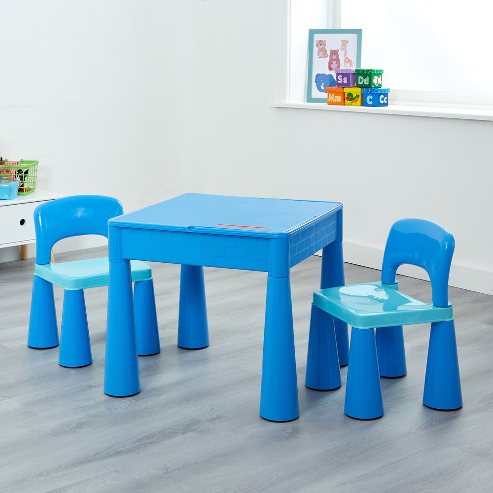 Liberty House Toys Blue Kids 5-in-1 Activity Table and Chairs Image 8