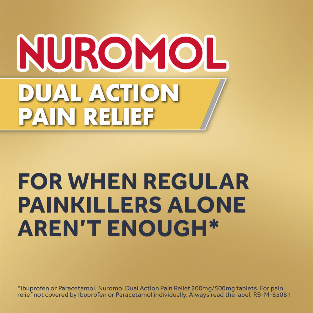 Nuromol Dual Action Pain Relief 16 Tablets Image 2