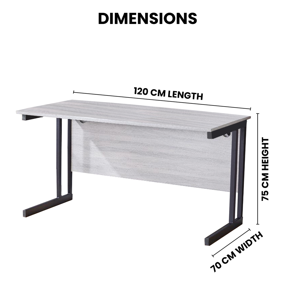 Kosy Koala Grey Wooden Office Desk with Velvet Upholstered Chair Image 9