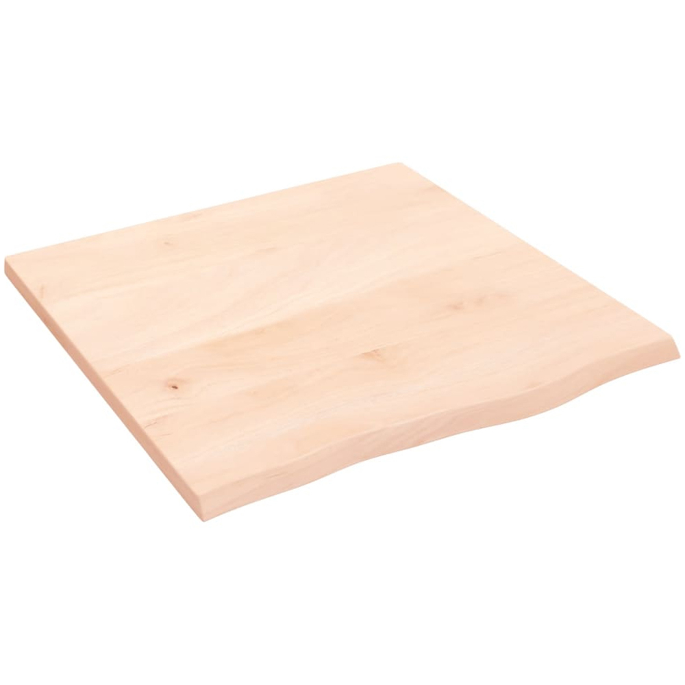 vidaXL 60 x 60 x 2cm Solid Oak Wooden Wall Shelf Image 1
