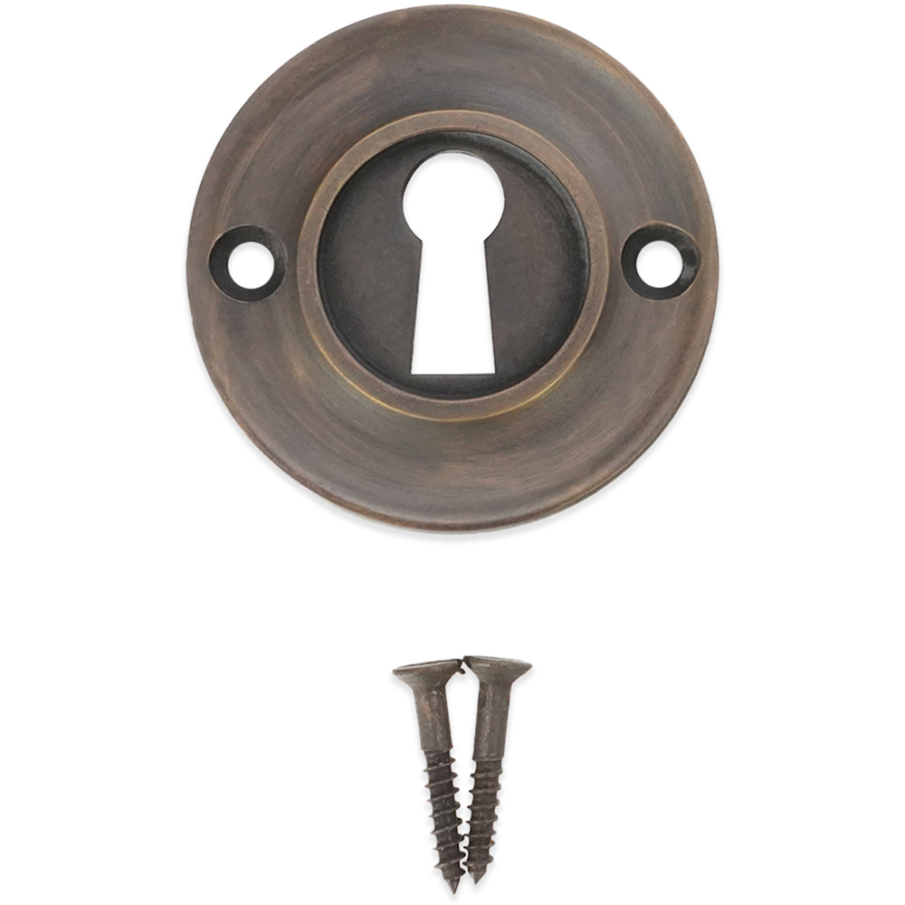 Spira Brass Slimline Standard Matt Antique Escutcheon Image 4