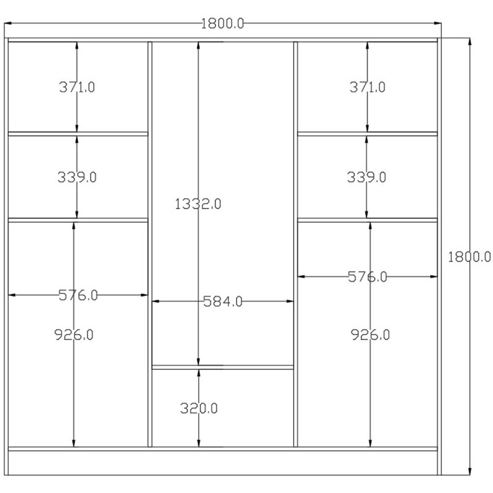 Evu Bergen 6 Door 2 Drawer White Wardrobe Image 5
