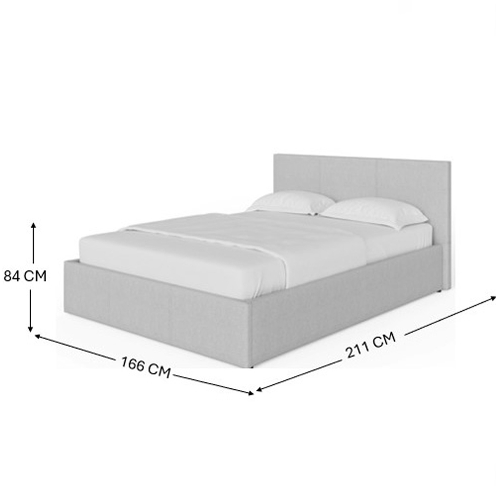 GFW King Size Natural Fabric Ottoman Bed Image 9