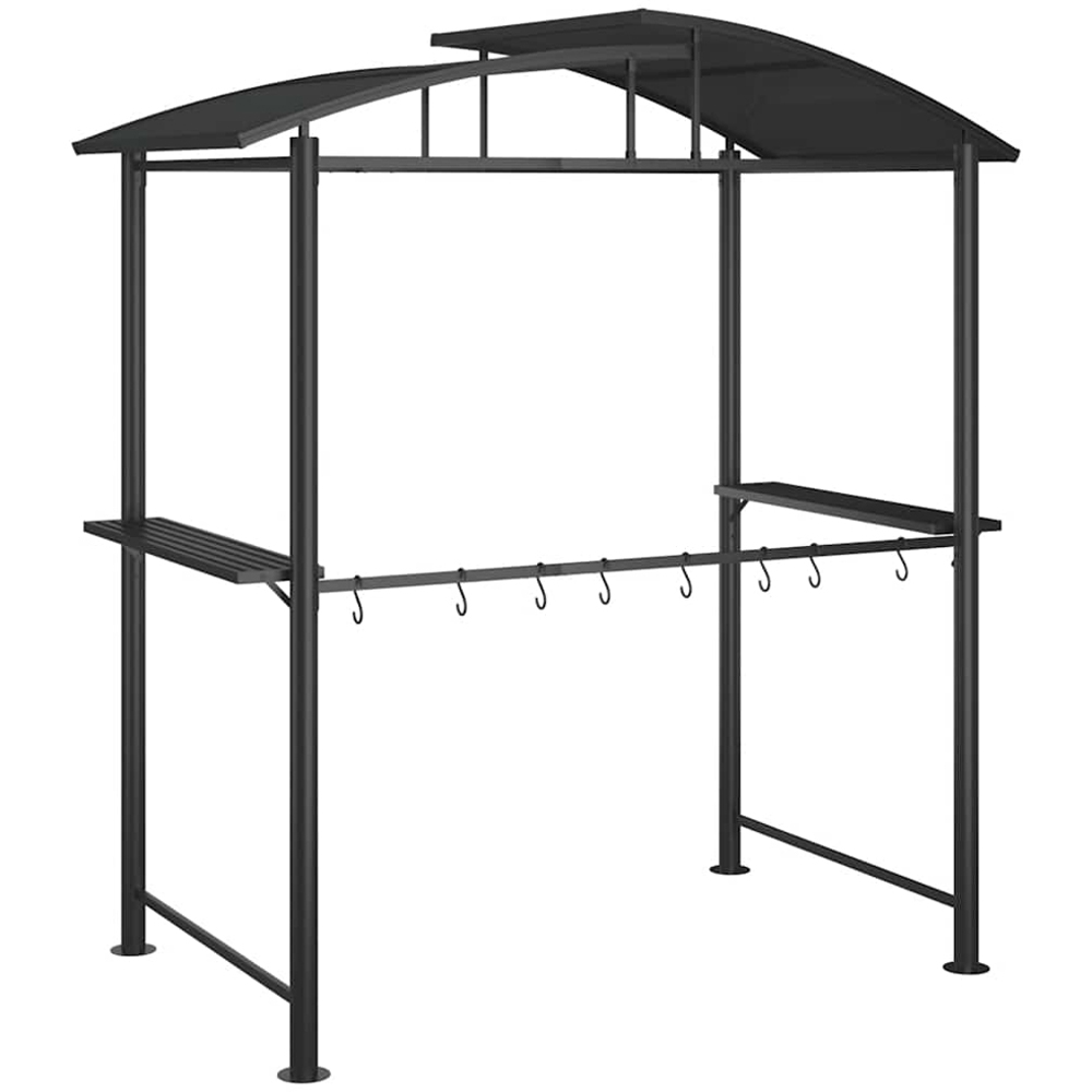 vidaXL 2.1 x 1.1m Anthracite BBQ Gazebo with Side Shelves Image 5