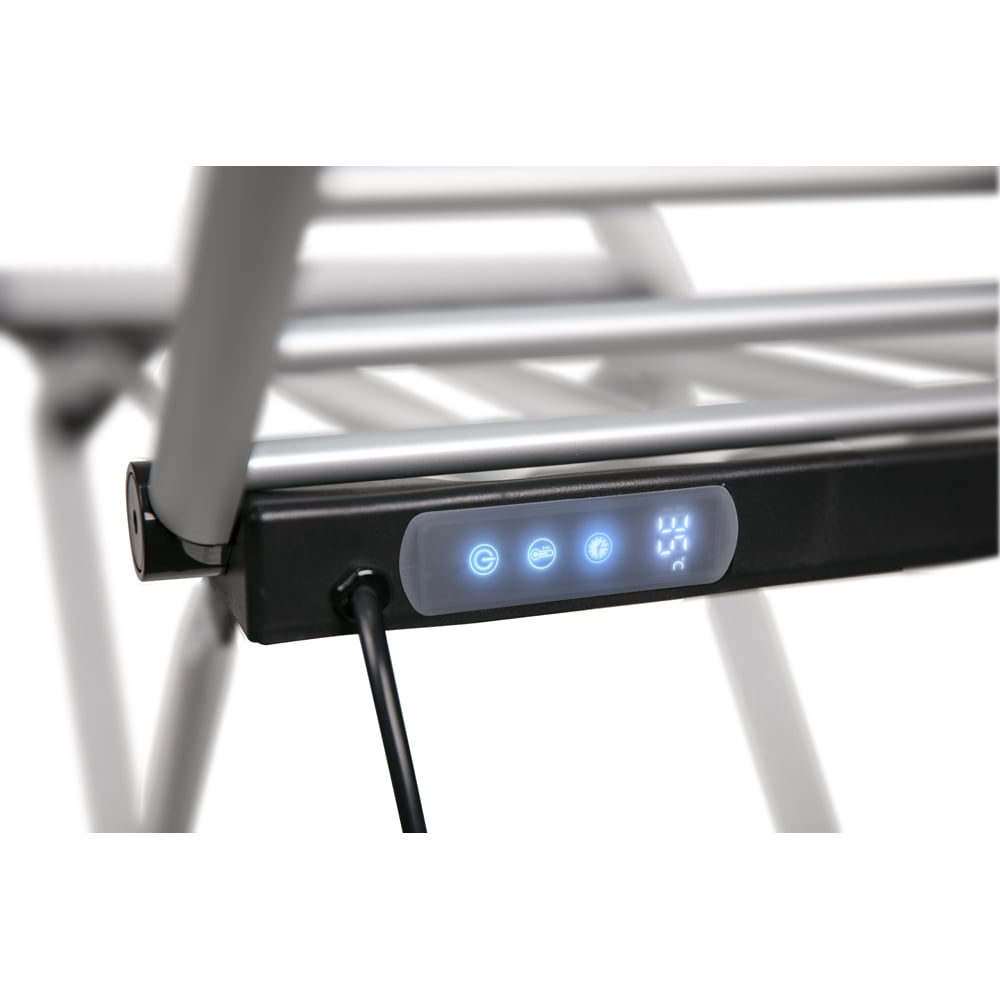 Groundlevel Extra Large 20 Bar Heated Electric Winged Airer with Timer Image 4