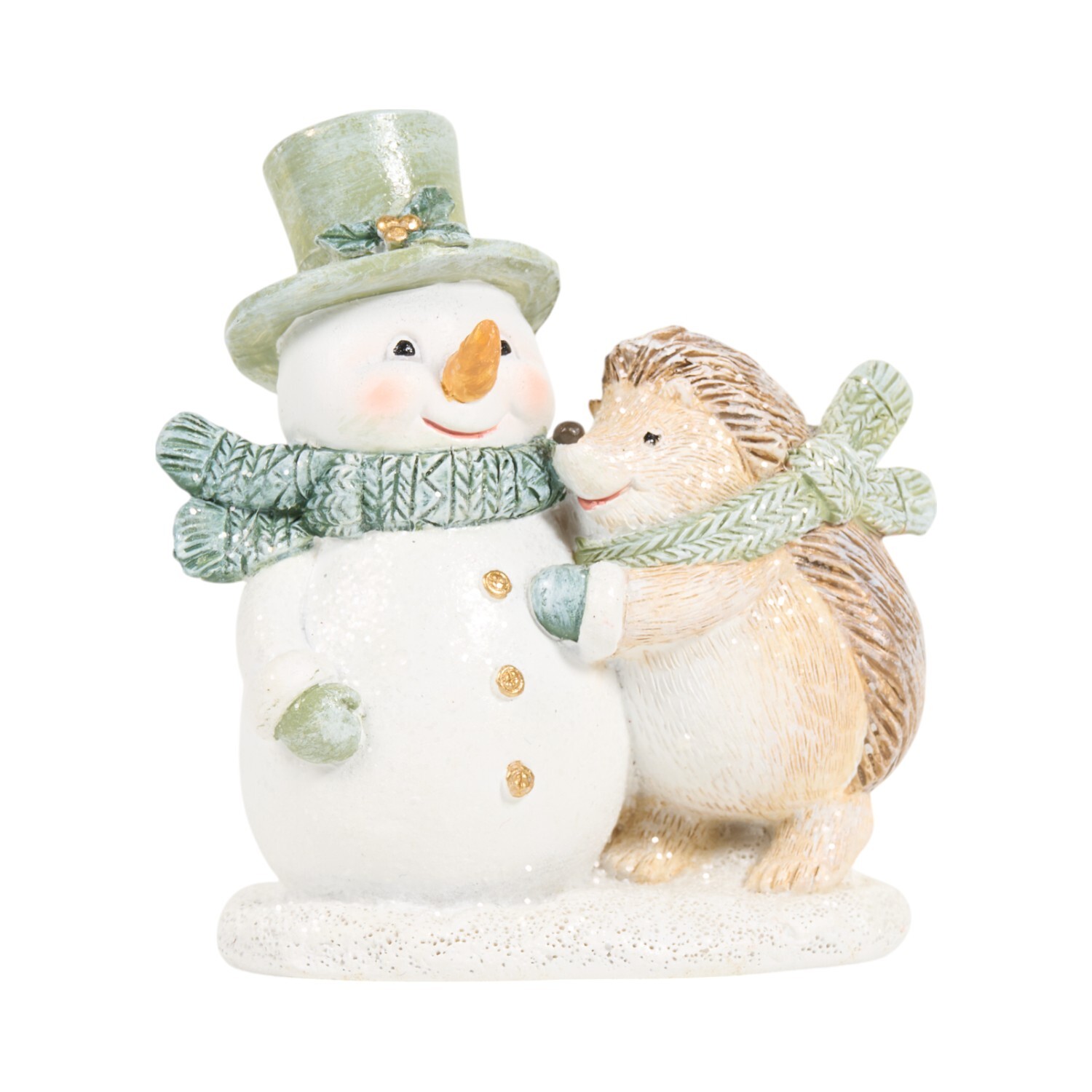 Sage Green Hedgehog Ornament Image 4