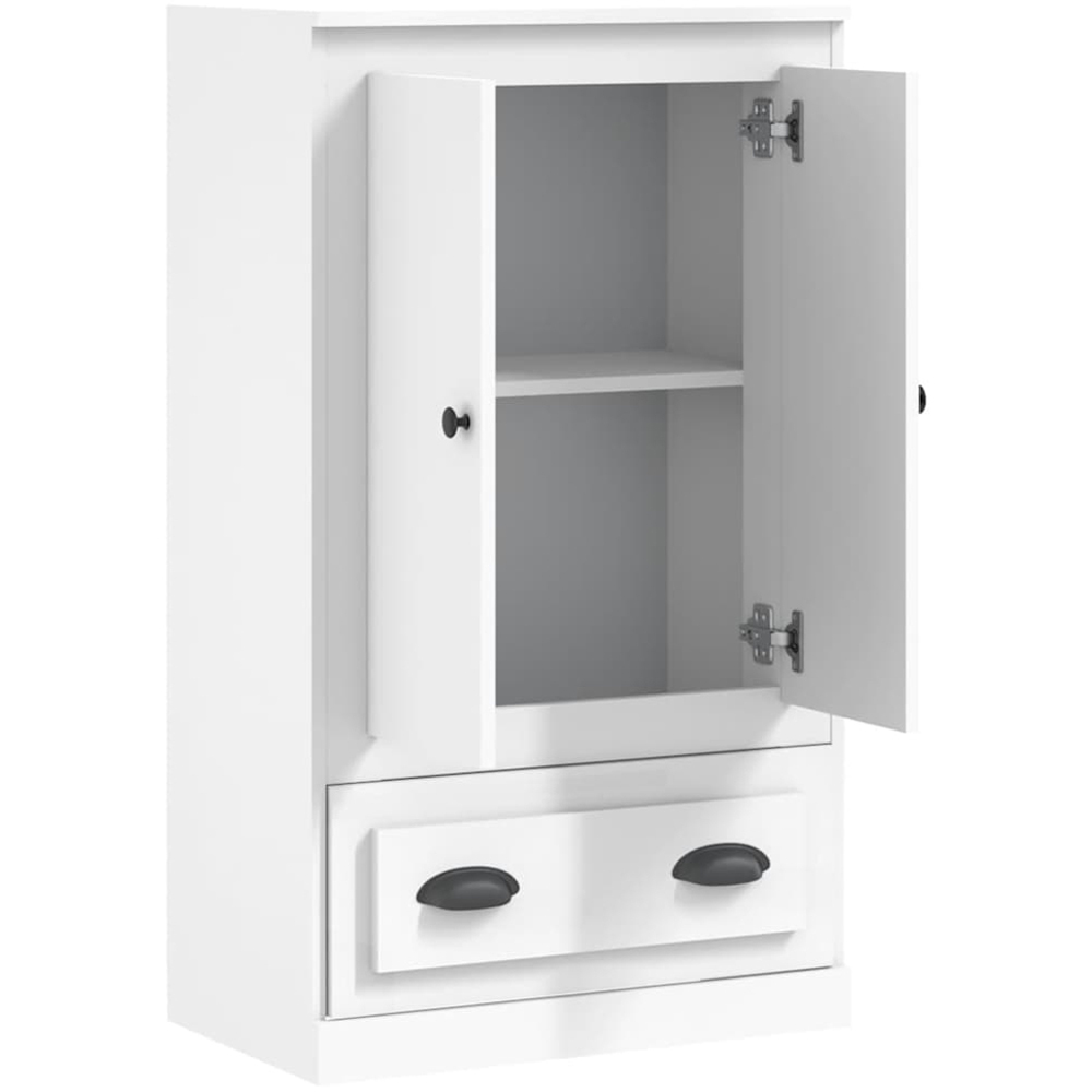 vidaXL 2 Door Single Drawer White Highboard Image 3