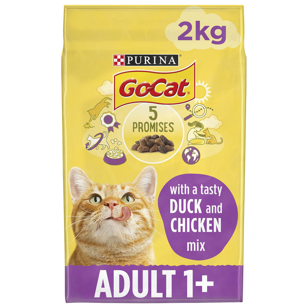 Go-Cat Adult Dry Cat Food Chicken and Duck 2kg Image 1