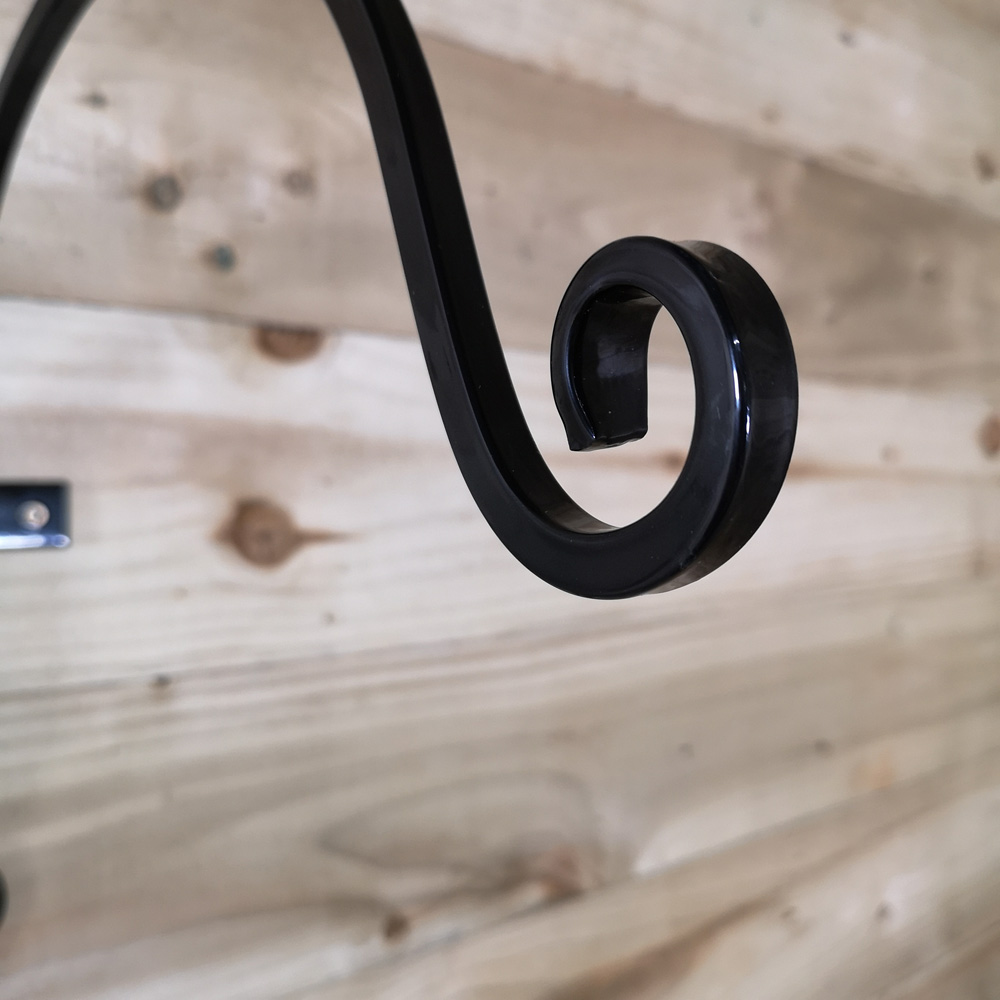 Samuel Alexander Heavy Duty Black Metal Wall Bracket Hook 38cm Image 3