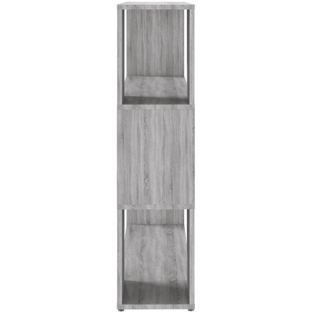 vidaXL 3 Shelf Grey Sonoma Oak Bookcase Image 5