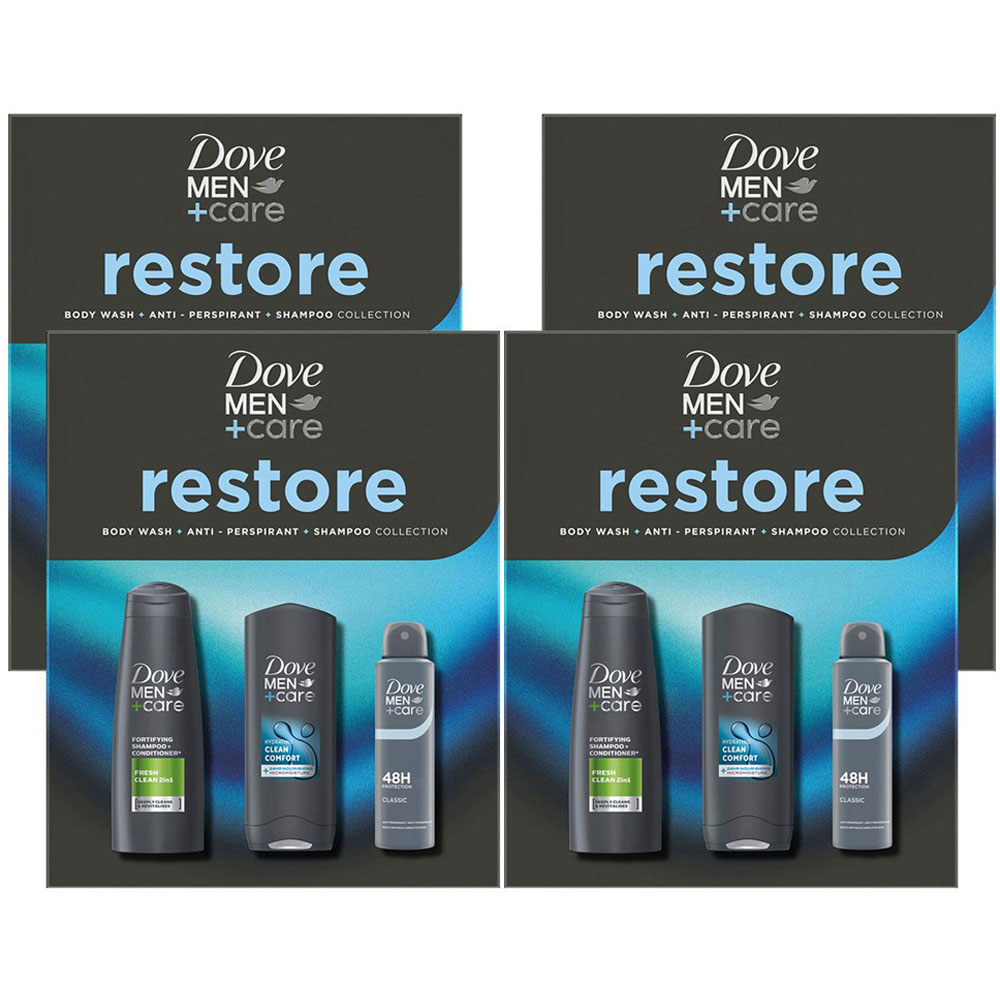 Dove Men+Care Restore Trio Gift Set 4 Pack Image 1