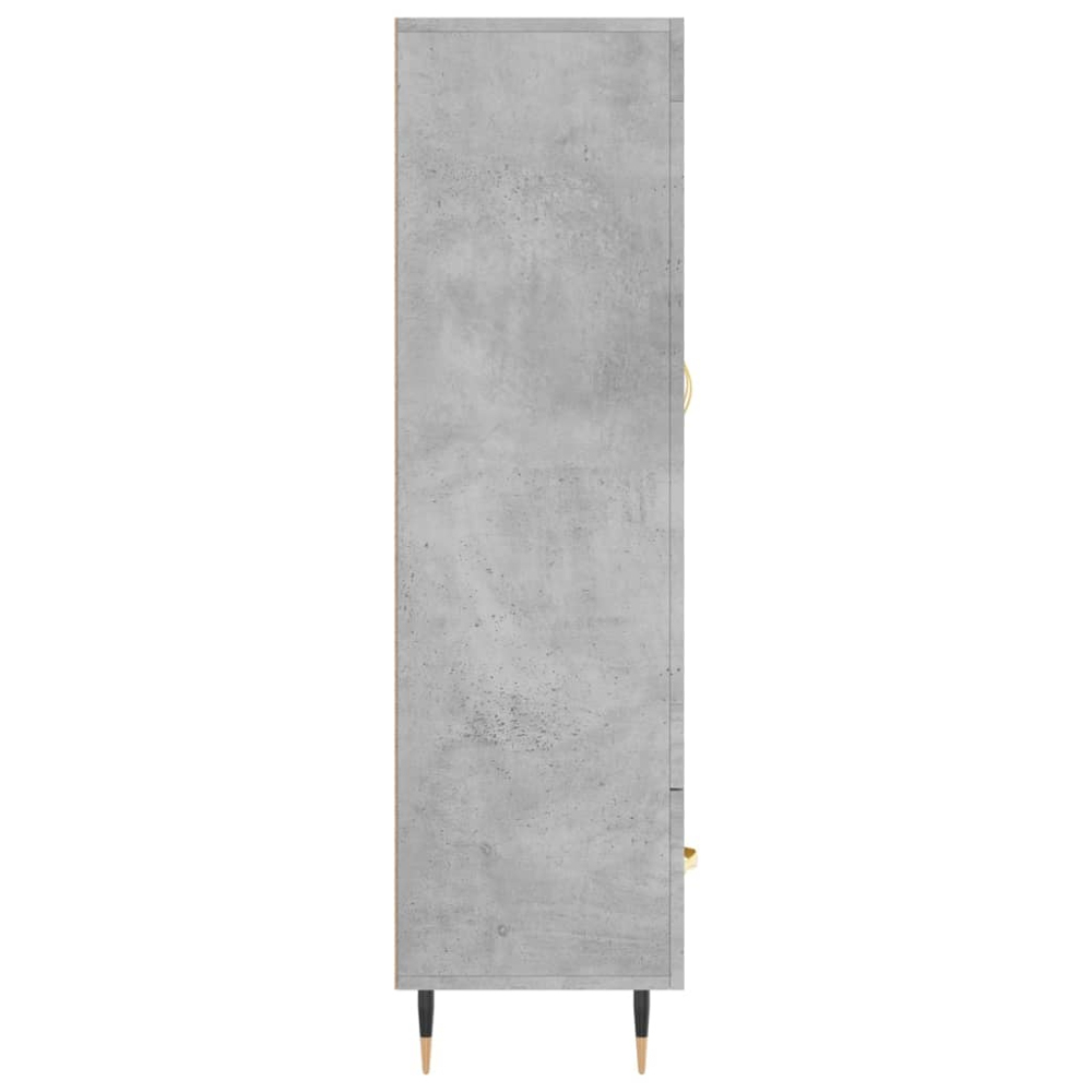 vidaXL 2 Door Single Drawer Concrete Grey Highboard Image 7