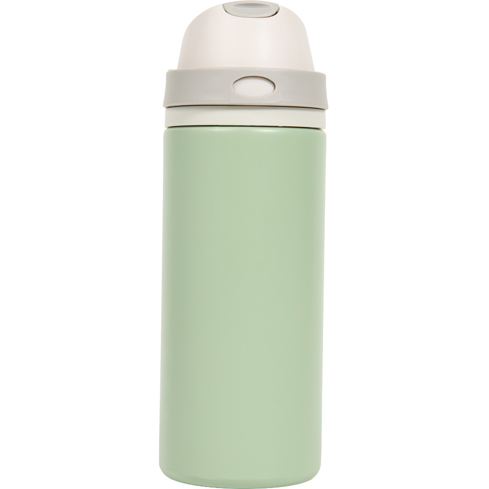 Stainless Steel Bottle with 2-Way Lid and Straw Sage Green Image 1