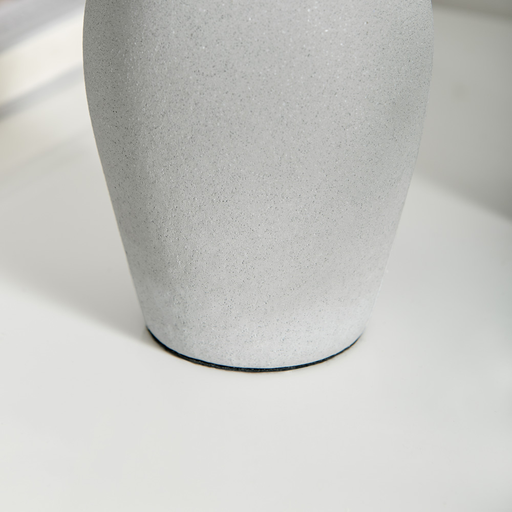 Furniturebox Kaylyn Industrial Grey Concrete and Smoked Glass Table Lamp Image 3