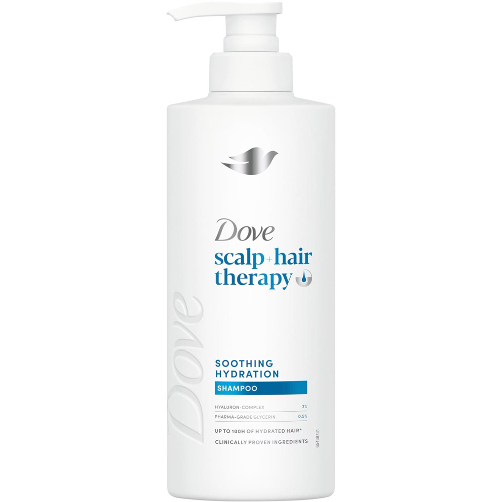 Dove Scalp+Hair Therapy Soothing Hydration Hyaluronic Acid Shampoo 400ml 6 Pack Image 2