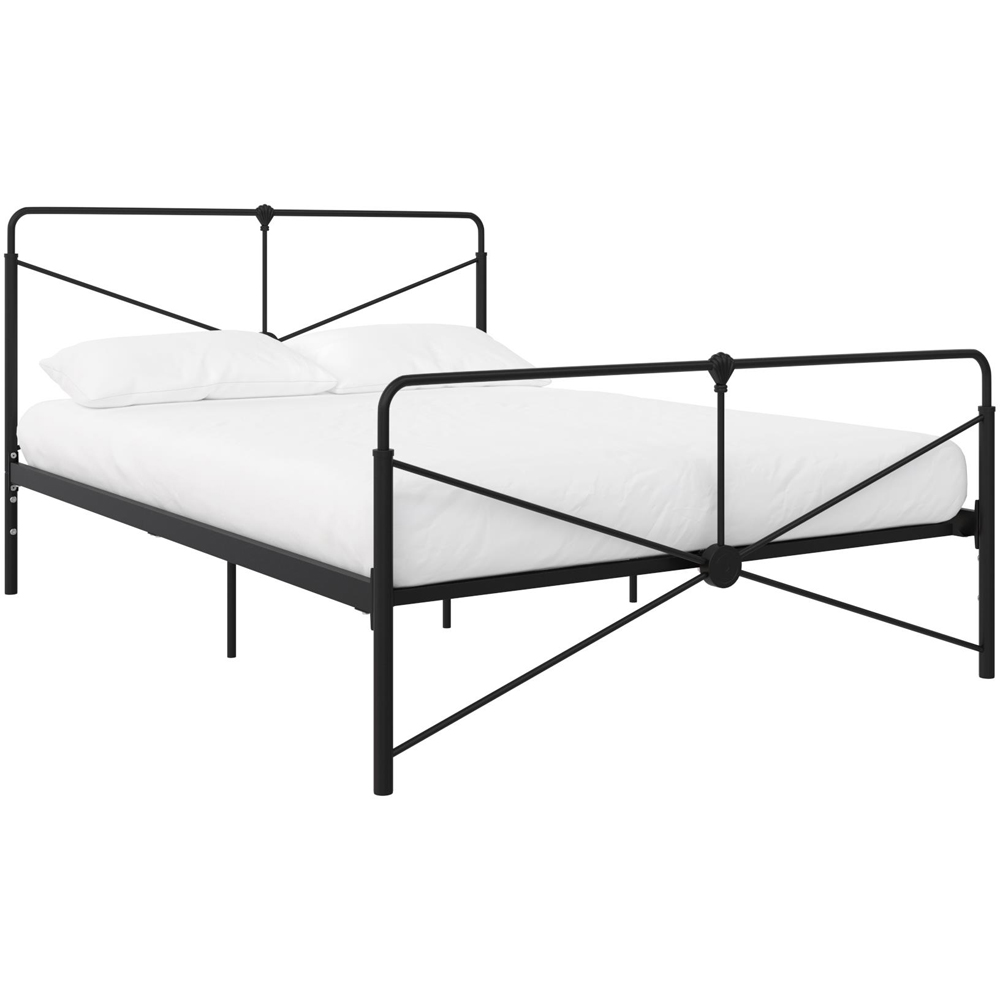 Dorel Leopold King Size Black Metal Bed Frame Image 6