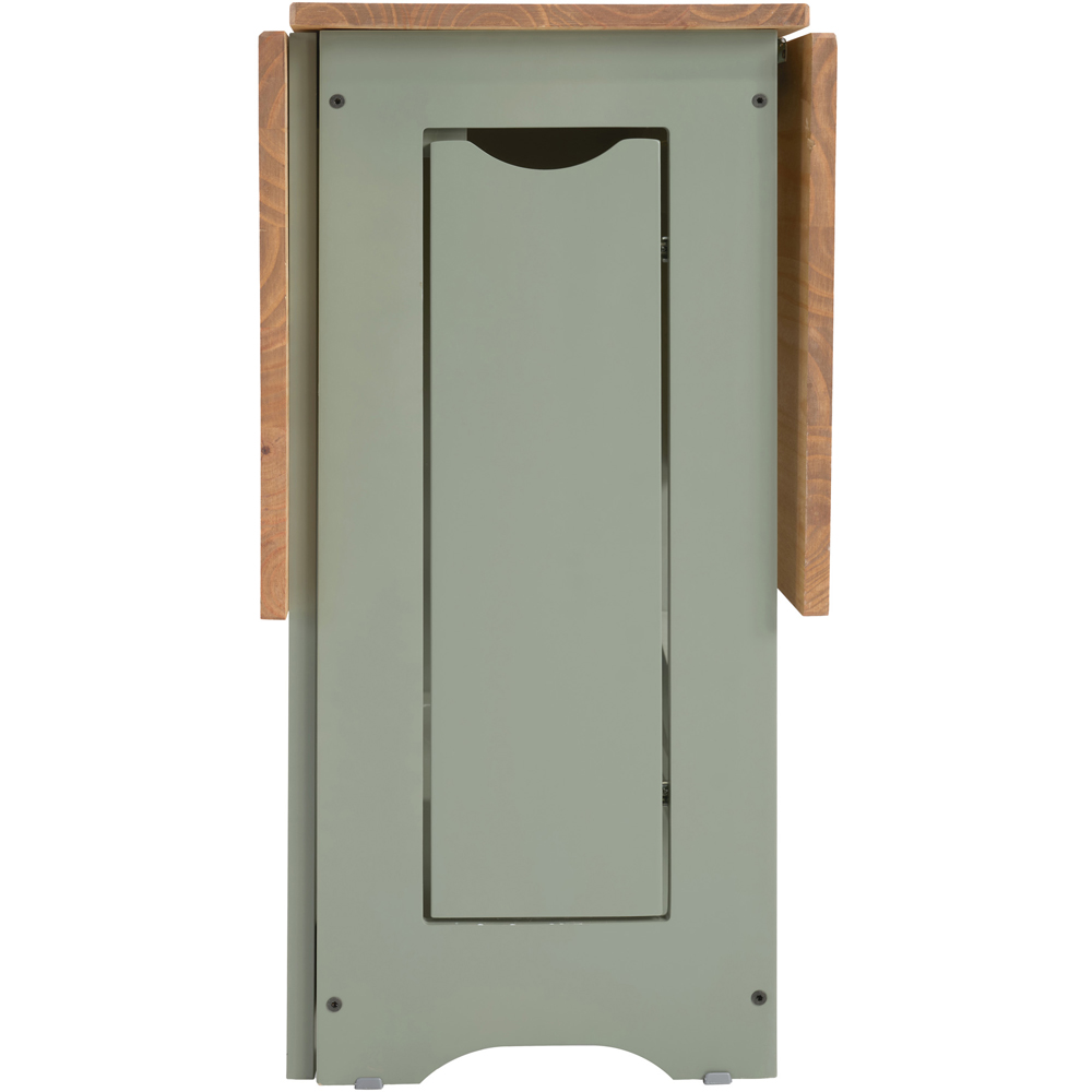 Seconique Santos Single Shelf Butterfly Foldaway 4 Seater Dining Set Green and Waxed Pine Image 8