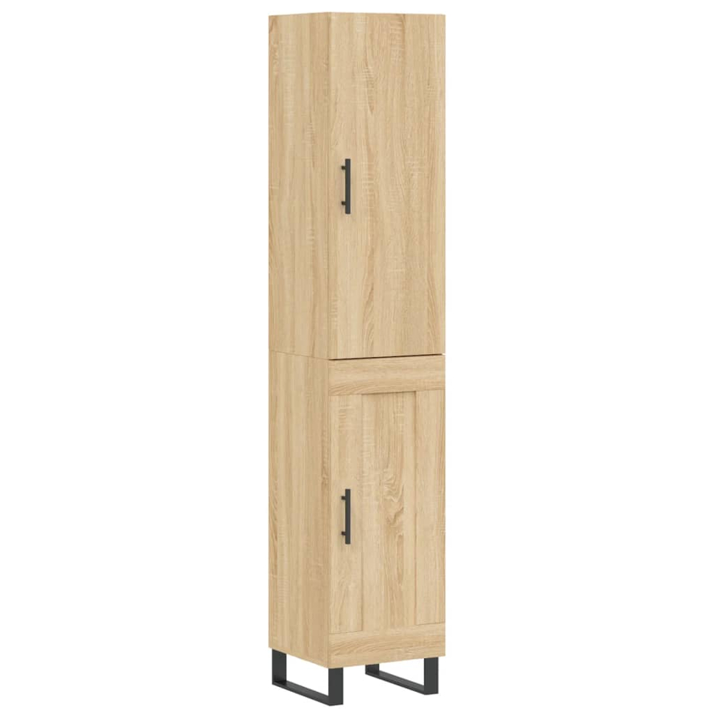 vidaXL 2 Door Sonoma Oak Highboard Image 2