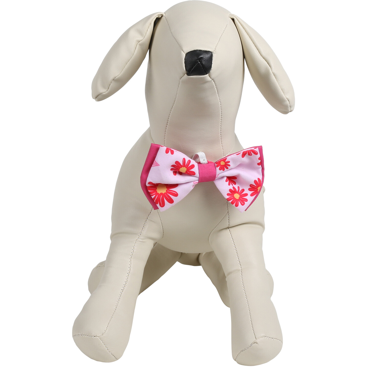 Bow and Daisy Dog Collar Accessories - Pink Image 1